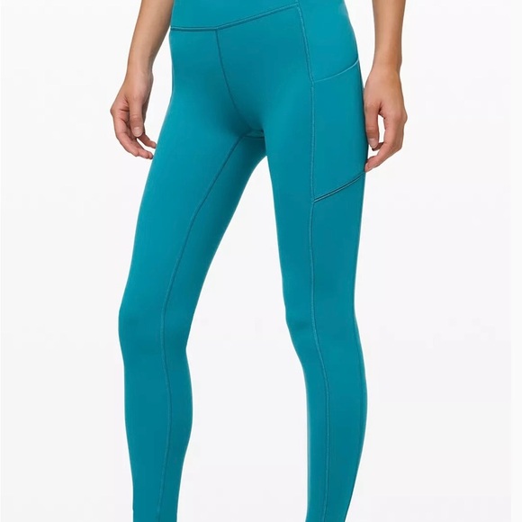 Lululemon size 6 Teal Women's Leggings - Picture 1 of 2